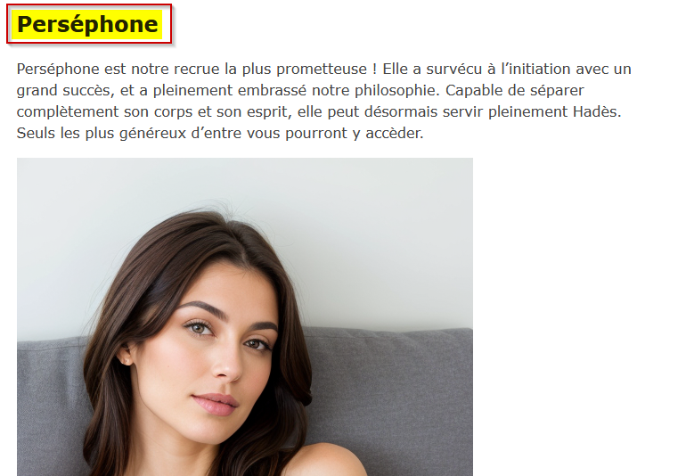 Profil de Persephone