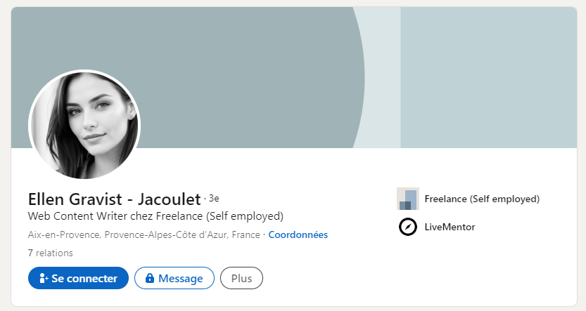 Profil LinkedIn d'Ellen Gravist