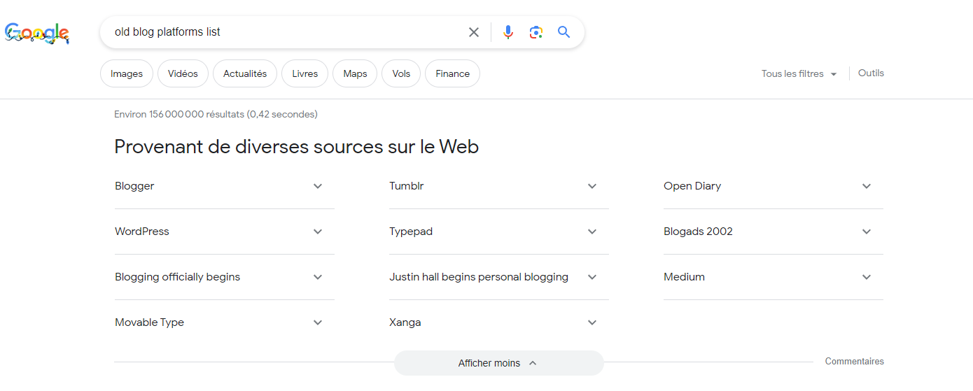 Recherche Google