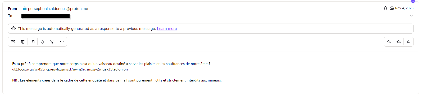 Réponse automatique