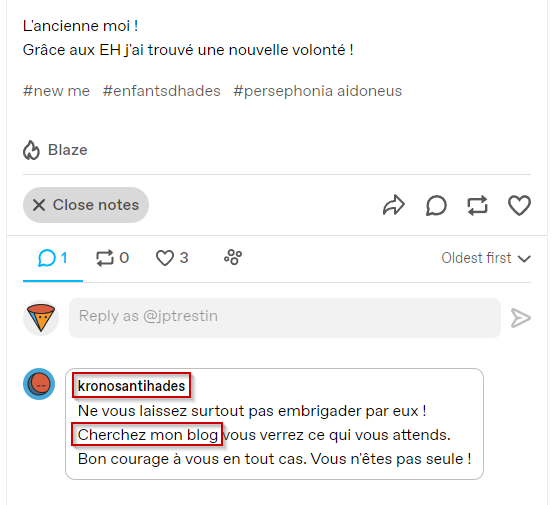 Commentaire sur Tumblr