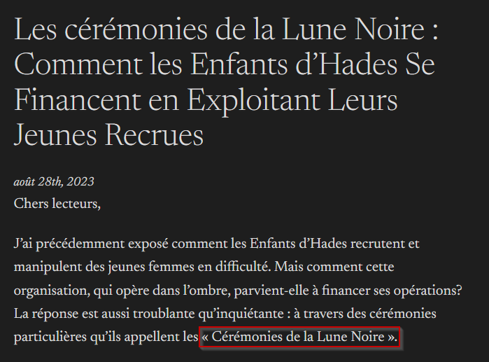 WordPress - Chapitre sur les soirées