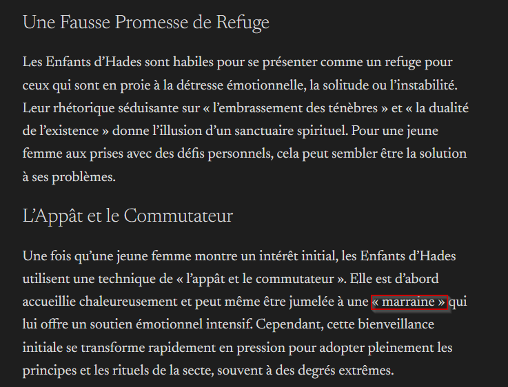 WordPress - Révélation du rôle de Marianne